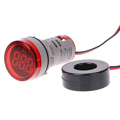Smidnya Round Indicator Ammeter AC 0~100A RED