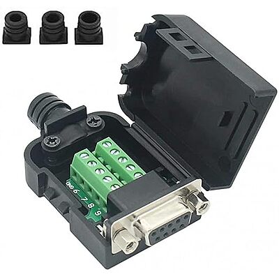 DB9F-to-TB Mini Female DB9 to Terminal Block Adapter for RS-232 Serial Connection – SmidMart