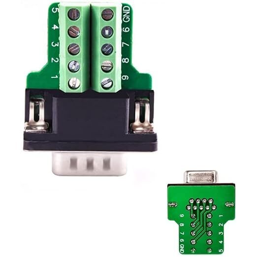 DB9F-to-TB Mini Female DB9 to Terminal Block Adapter for RS-232 Serial Connection – SmidMart