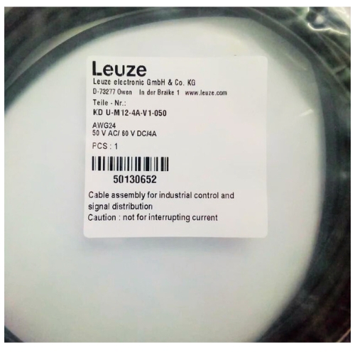 Leuze - KD U-M12-4A-V1-050 - Connection cable Leuze - KD U-M12-4A-V1-050 - Connection cable