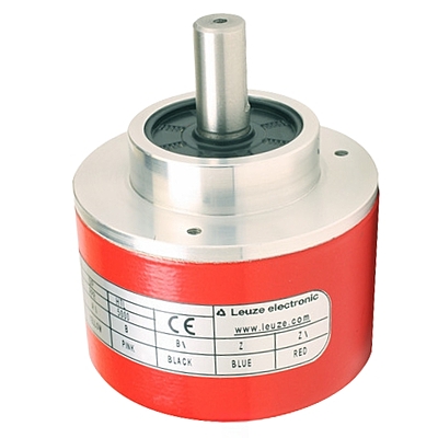 Front view of Leuze EI 1058-S08x20C-1024T-020R incremental encoder, aluminum housing Front view of Leuze EI 1058-S08x20C-1024T-020R incremental encoder, aluminum housing